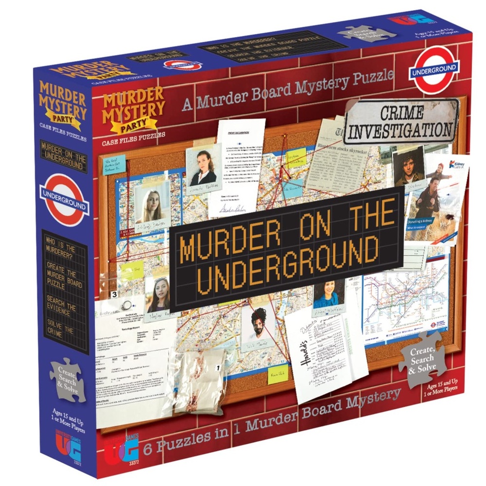 Murder Mystery Party Case File - Murder on the Underground game